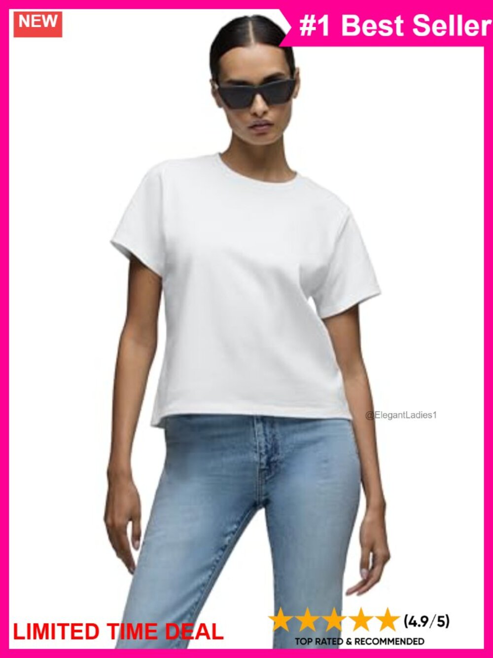 Relaxed Fit Short Sleeve Crew Neck Tee Jersey Made in USA